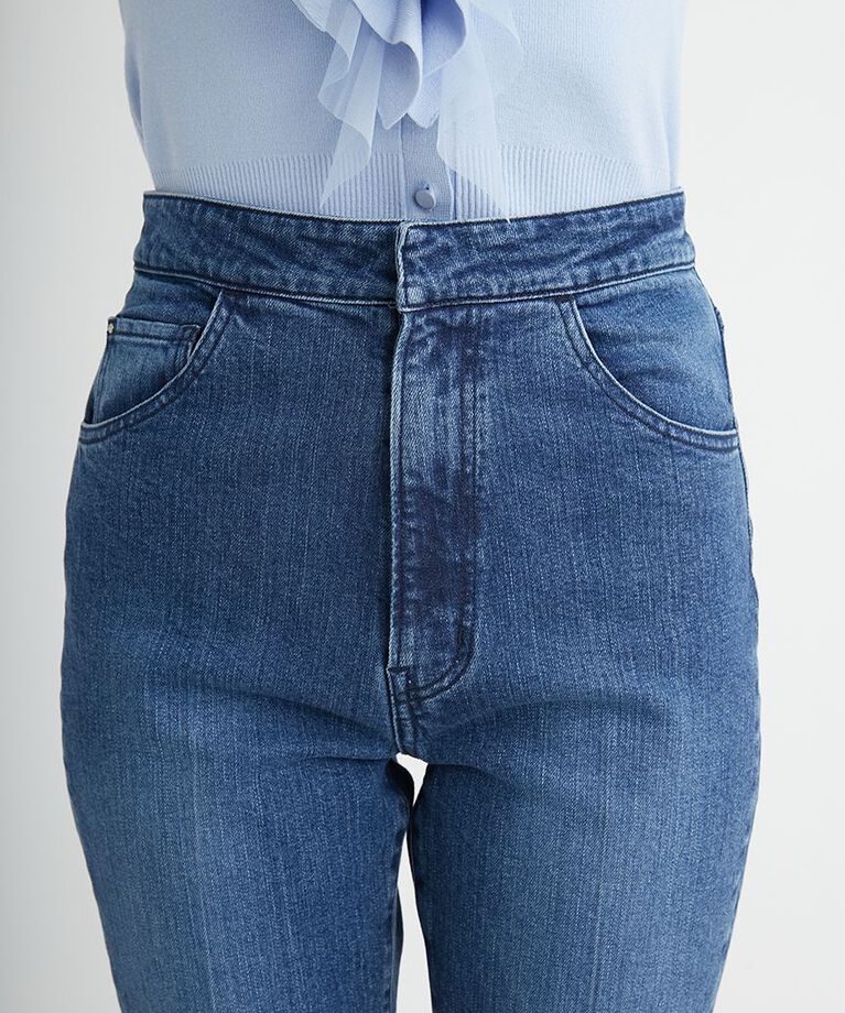 CELFORD「ハイライズ美脚ストレッチテーパードデニムパンツ」|デニム|