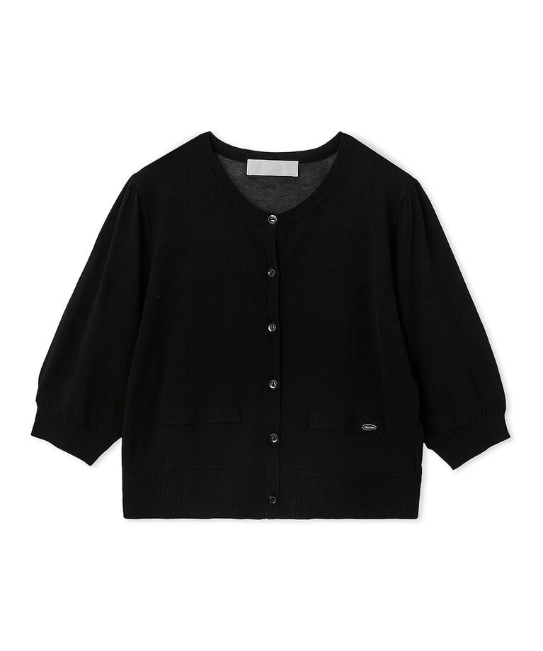 CELFORD「ハーフスリーブシアーカーディガン」|カーディガン|BLK