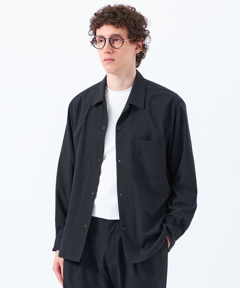 MACKINTOSH PHILOSOPHY「トロッター シャツカバーオール エクストラファイントロピカル」|ブルゾン・スタジャン|ネイビー