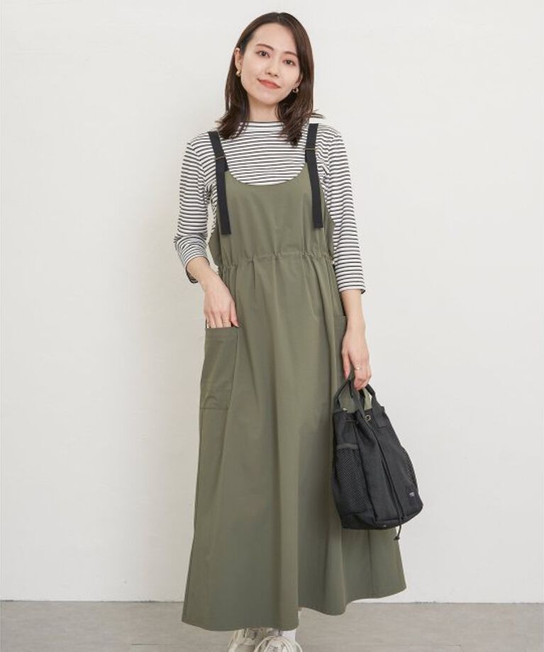 ikka「【2点セット】リップストップカーゴワンピースセット」|ワンピース|