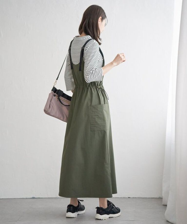 ikka「【2点セット】リップストップカーゴワンピースセット」|ワンピース|