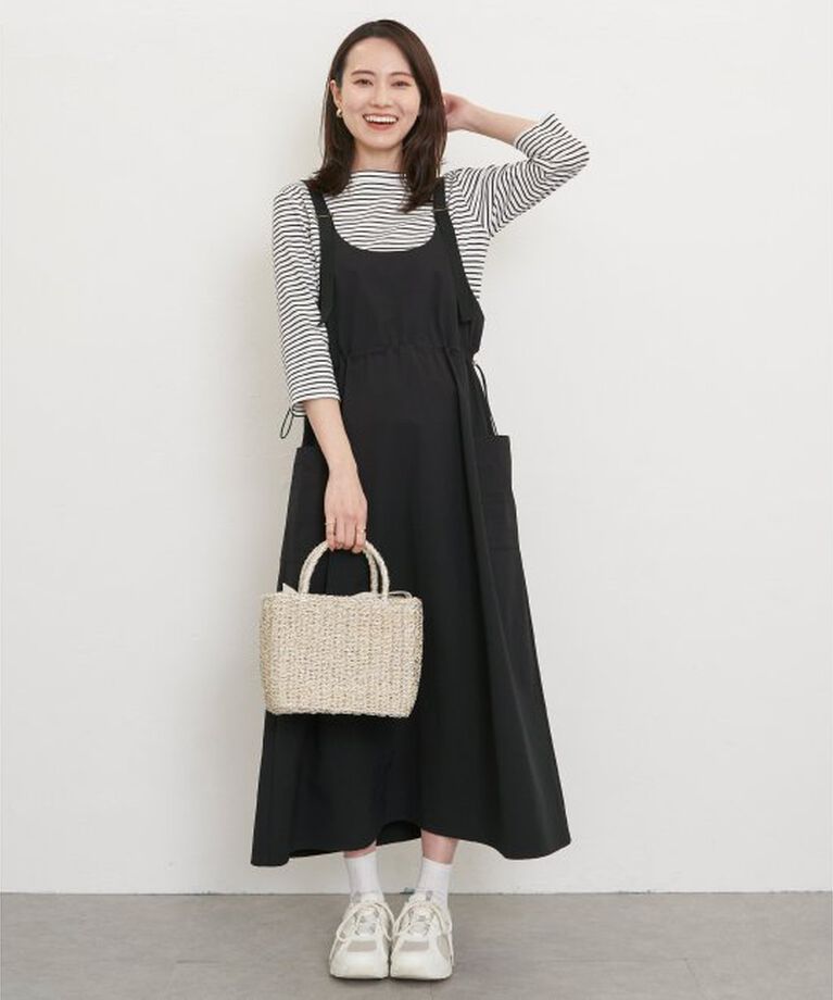 ikka「【2点セット】リップストップカーゴワンピースセット」|ワンピース|