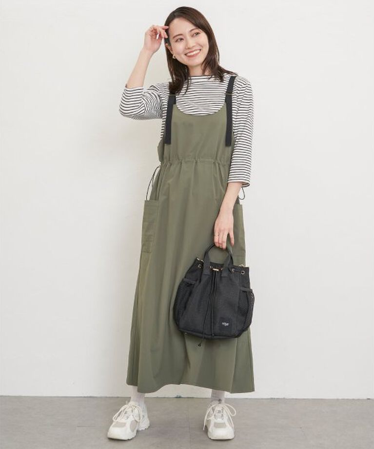 ikka「【2点セット】リップストップカーゴワンピースセット」|ワンピース|