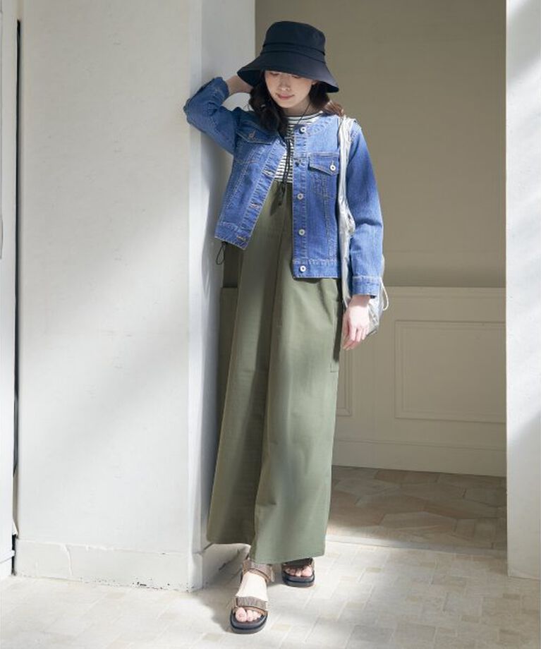 ikka「【2点セット】リップストップカーゴワンピースセット」|ワンピース|