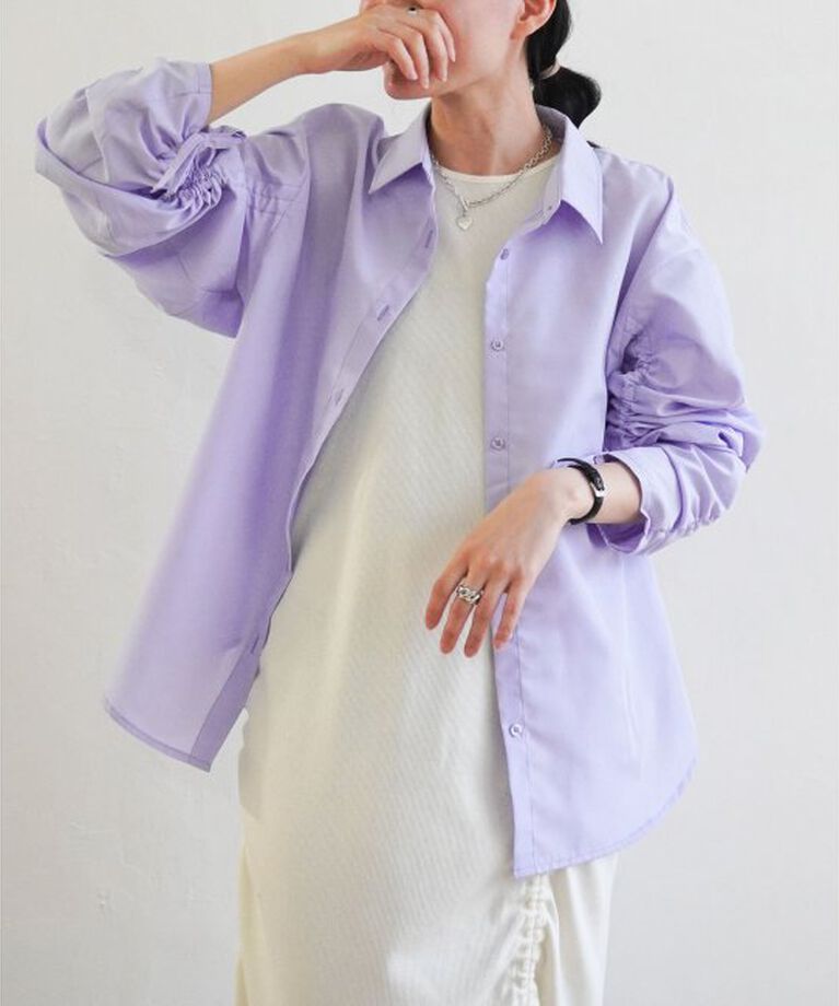 VENCE share style「ブロード袖ギャザーシャツ」|シャツ・ブラウス|