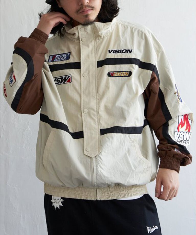 VENCE share style「【ユニセックス】VISION STREET WEAR ヴィジョンストリートウェア スタンドレーシングジャケット」|ブルゾン・スタジャン|