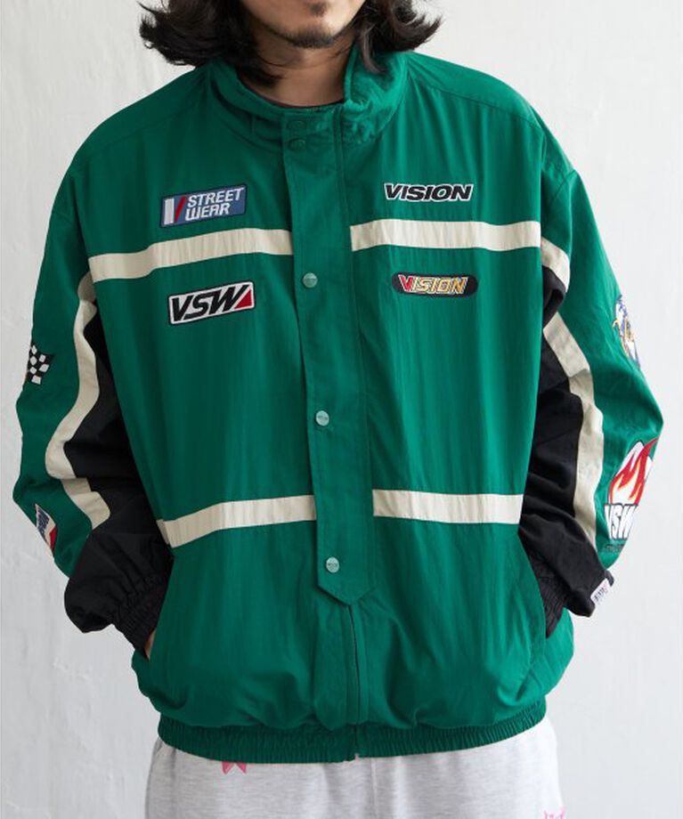 VENCE share style「【ユニセックス】VISION STREET WEAR ヴィジョンストリートウェア スタンドレーシングジャケット」|ブルゾン・スタジャン|
