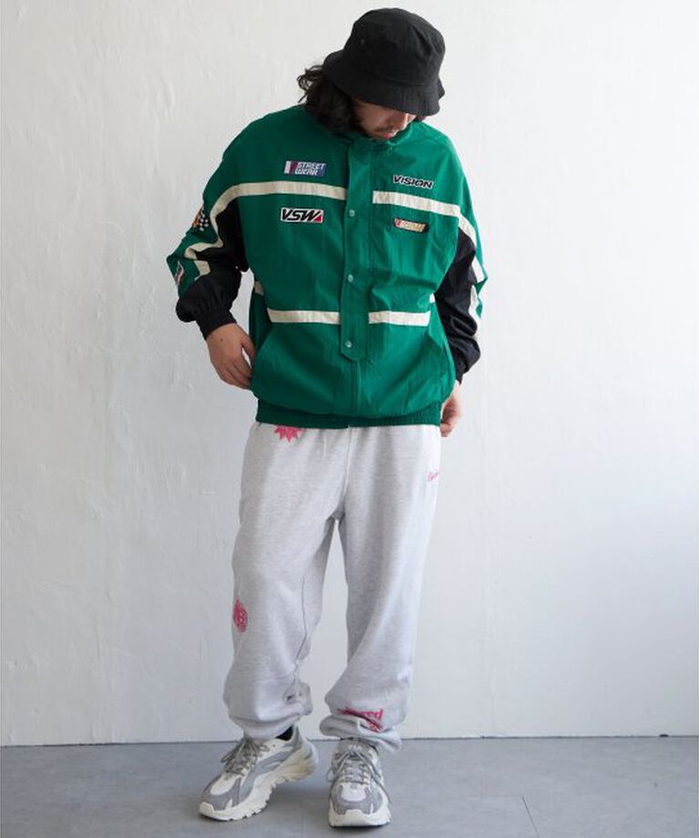 VENCE share style「【ユニセックス】VISION STREET WEAR ヴィジョンストリートウェア スタンドレーシングジャケット」|ブルゾン・スタジャン|