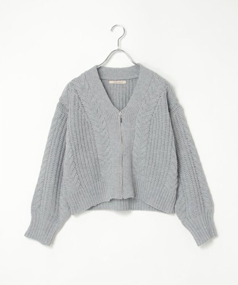 VENCE share style「ケーブルショートカーディガン」|カーディガン|