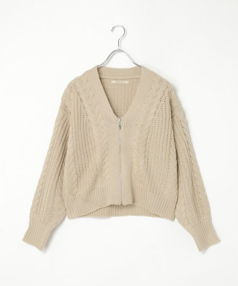 VENCE share style「ケーブルショートカーディガン」|カーディガン|