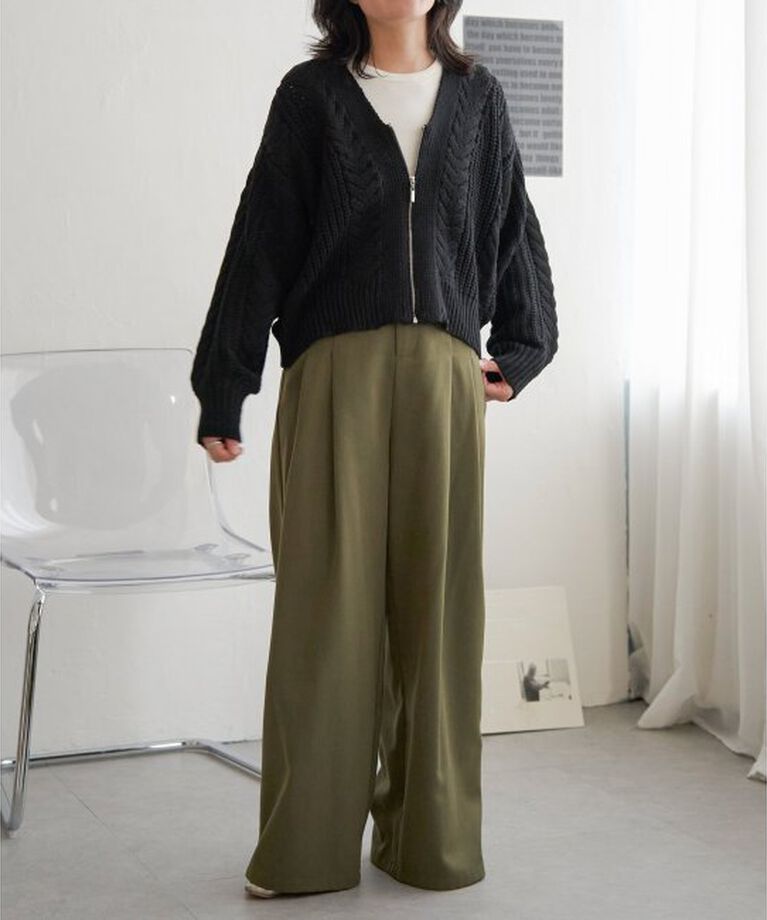 VENCE share style「ケーブルショートカーディガン」|カーディガン|