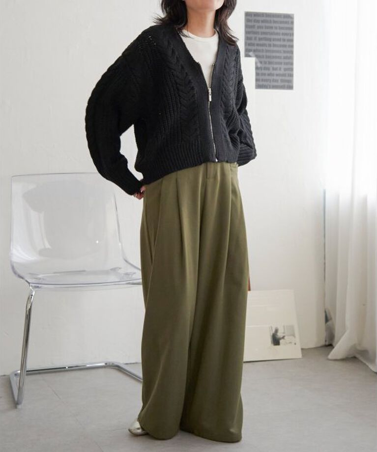 VENCE share style「ケーブルショートカーディガン」|カーディガン|