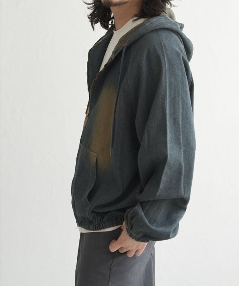 VENCE share style「デニムジップパーカー」|ブルゾン・スタジャン|