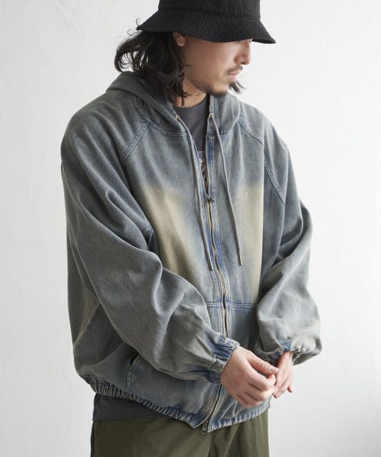 VENCE share style「デニムジップパーカー」|ブルゾン・スタジャン|ブルー