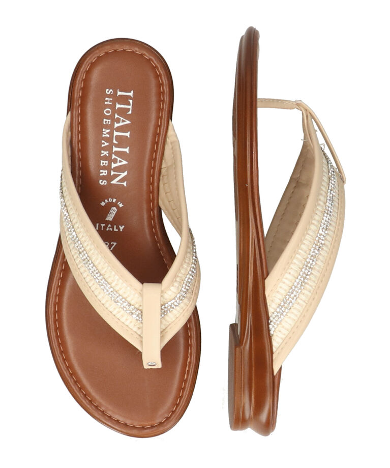 IMPORT SELECT「【ITALIAN SHOEMAKERS】ラインストーンベルトトングサンダル(952360)」|サンダル|