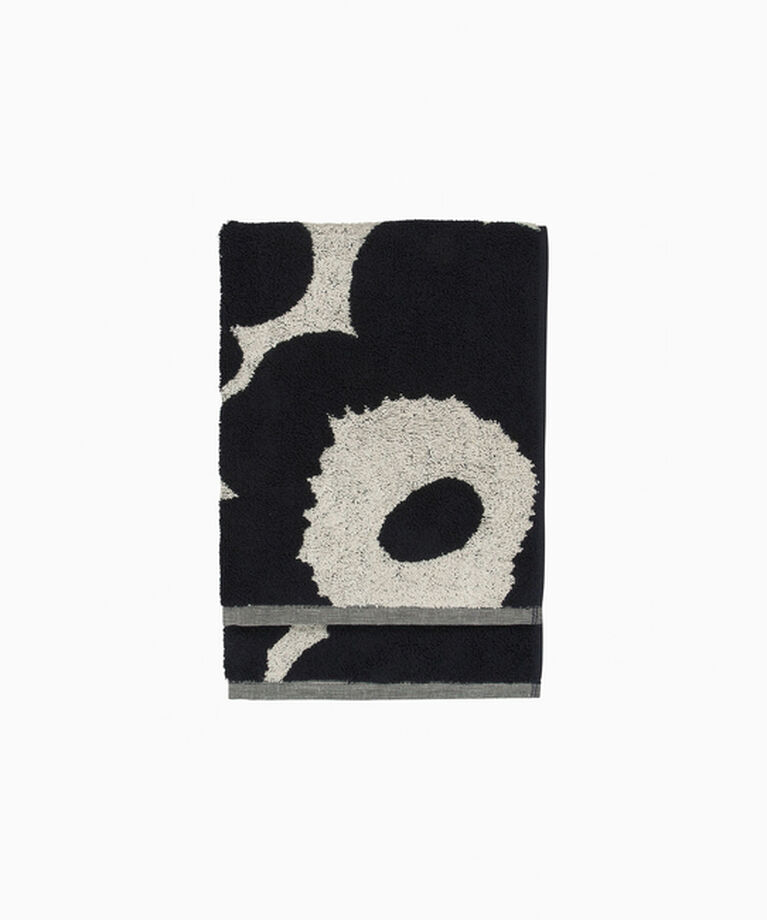 Marimekko「Unikko ハンドタオル」|タオル|ブラック×サンド