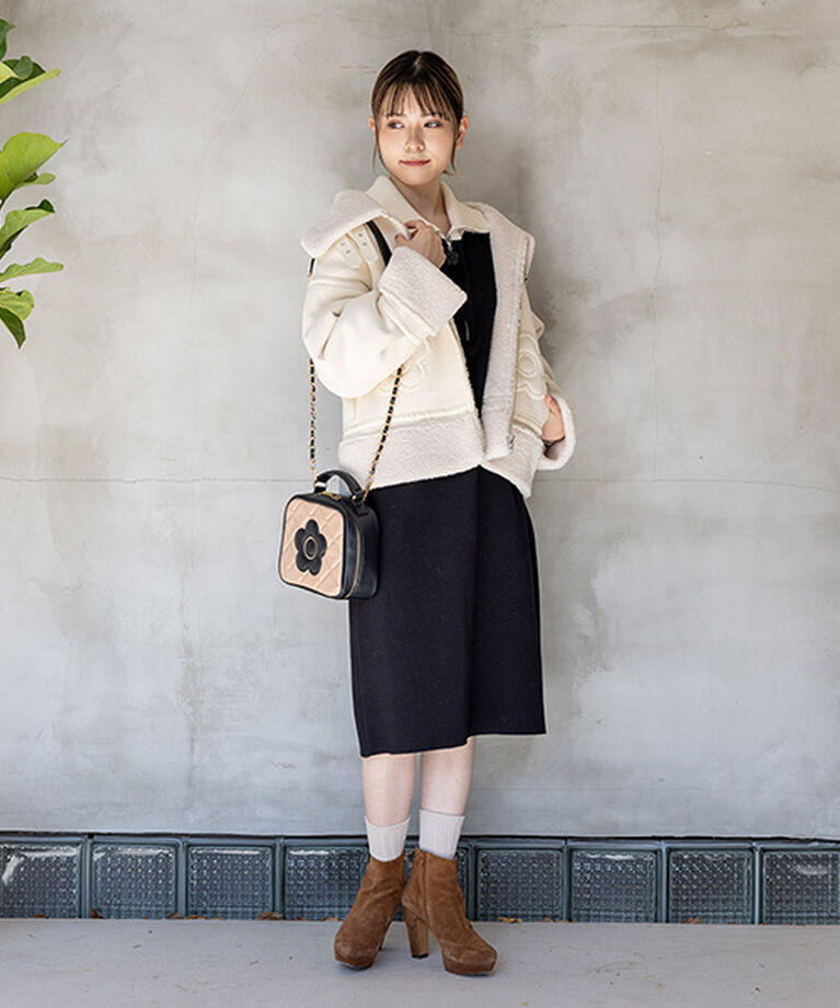 MARY QUANT「スクエアキルトデイジーパッチ 2WAYショルダー」|ショルダー・メッセンジャー|