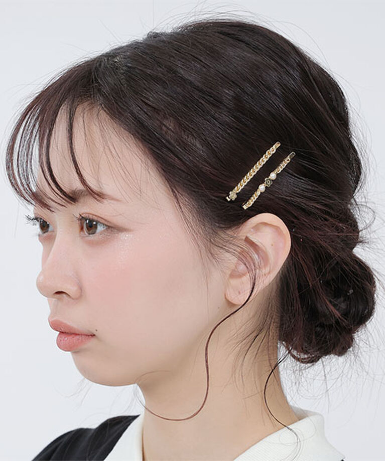 MARY QUANT「メタルチェーン ヘアピンセット」|ヘアゴム・シュシュ|