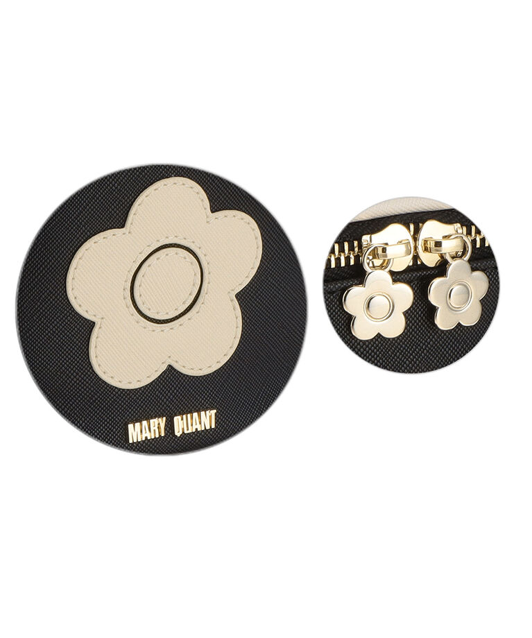 MARY QUANT「バイカラーサフィアーノデイジー キューブバニティ」|ポーチ|
