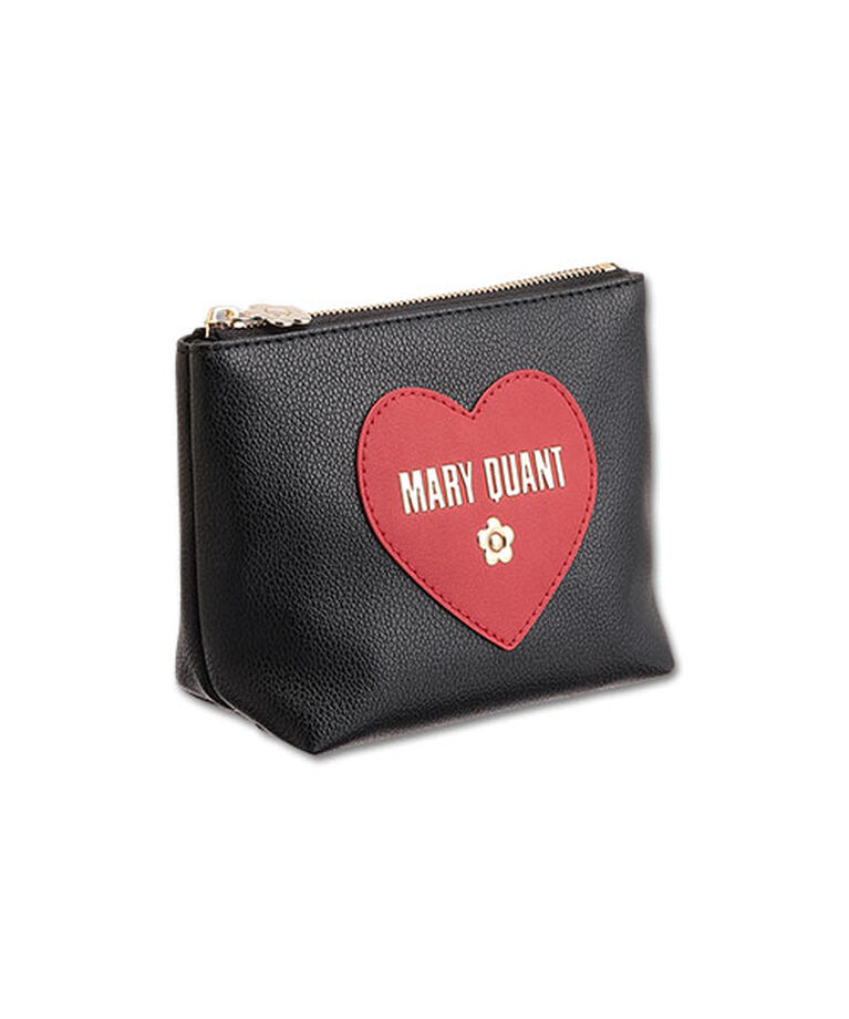 MARY QUANT「ロゴインザハート 舟型ポーチミニ」|ポーチ|ブラック