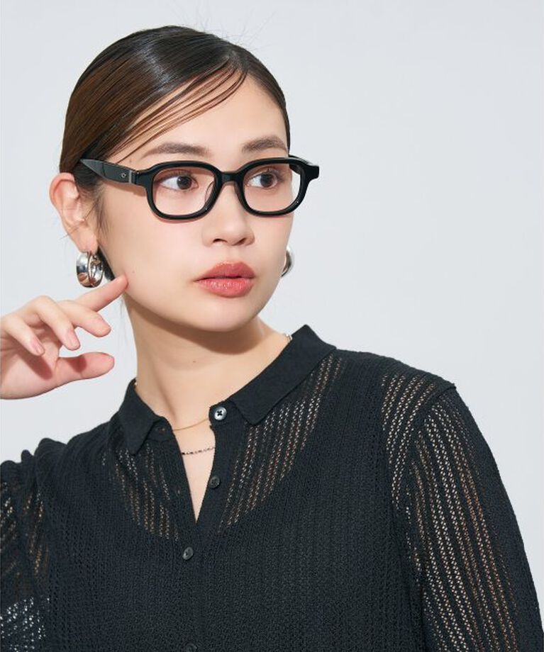  「ウエリントン型メガネ｜読書 レディース 女性用 大人可愛い 大理石｜Zoff｜CHIC レンズ交換券付」|メガネ|