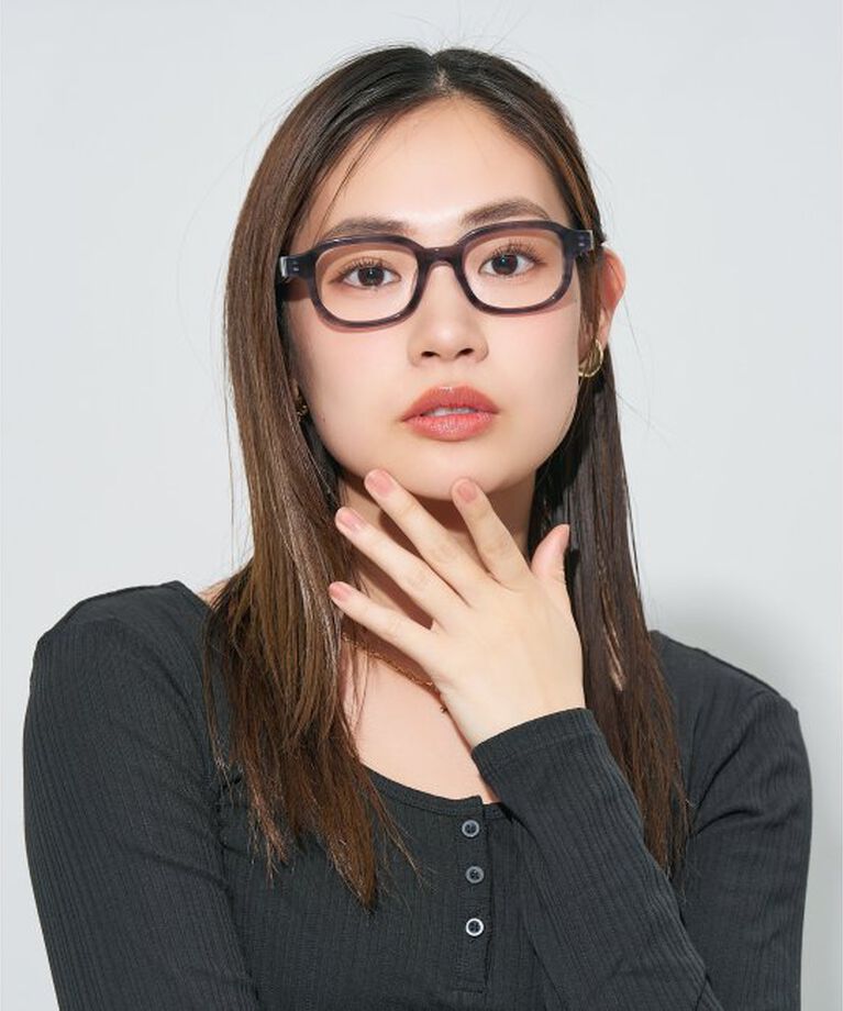  「ウエリントン型メガネ｜読書 レディース 女性用 大人可愛い 大理石｜Zoff｜CHIC レンズ交換券付」|メガネ|
