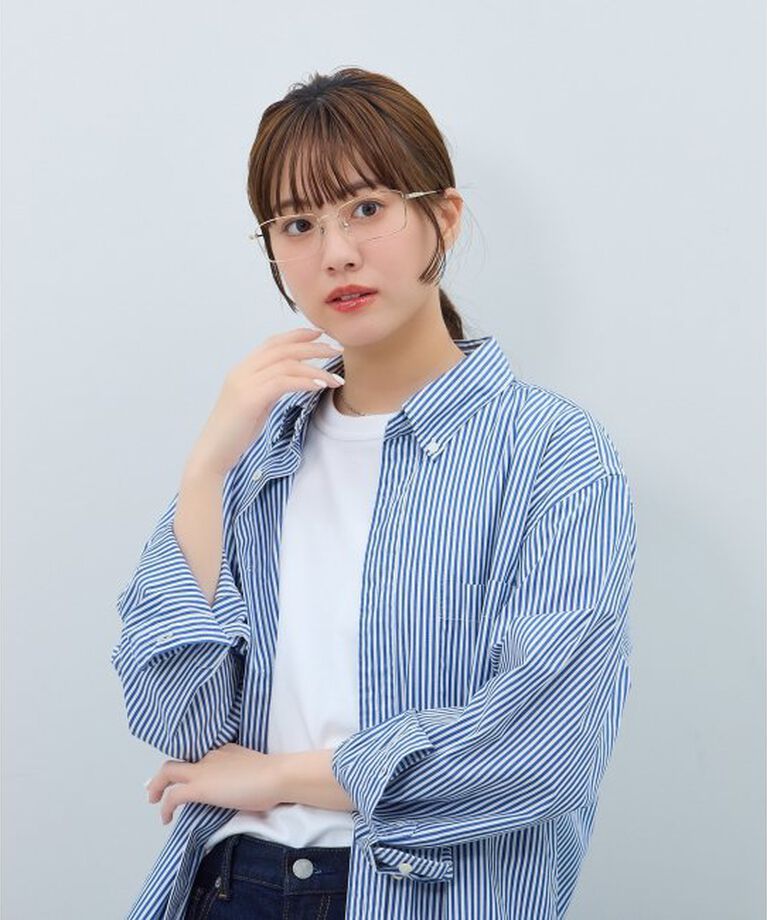  「ウェリントン型 メガネ | メタル 横長 ゴールド シルバー 伊達メガネ ユニセックス TRAD レンズ交換券付」|メガネ|ゴールド