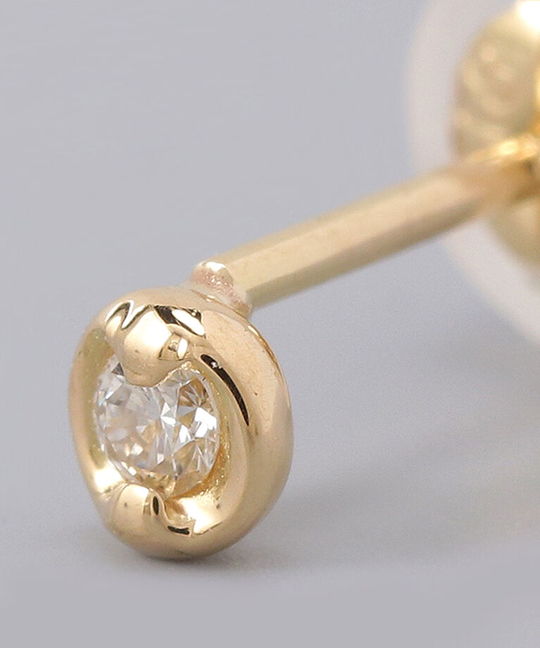 JUPITER「【K18】ベーシックダイヤモンドピアス /片耳」|ピアス|