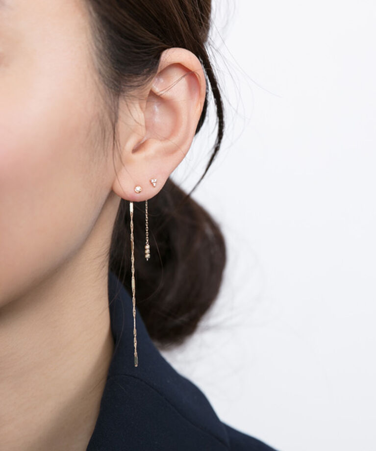 JUPITER「【K18】ベーシックダイヤモンドピアス /片耳」|ピアス|