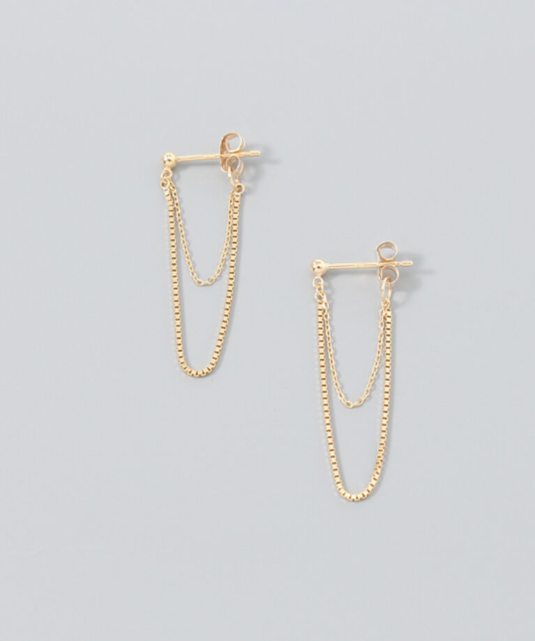 JUPITER「【K10】チェーンフープピアス」|ピアス|ゴールド