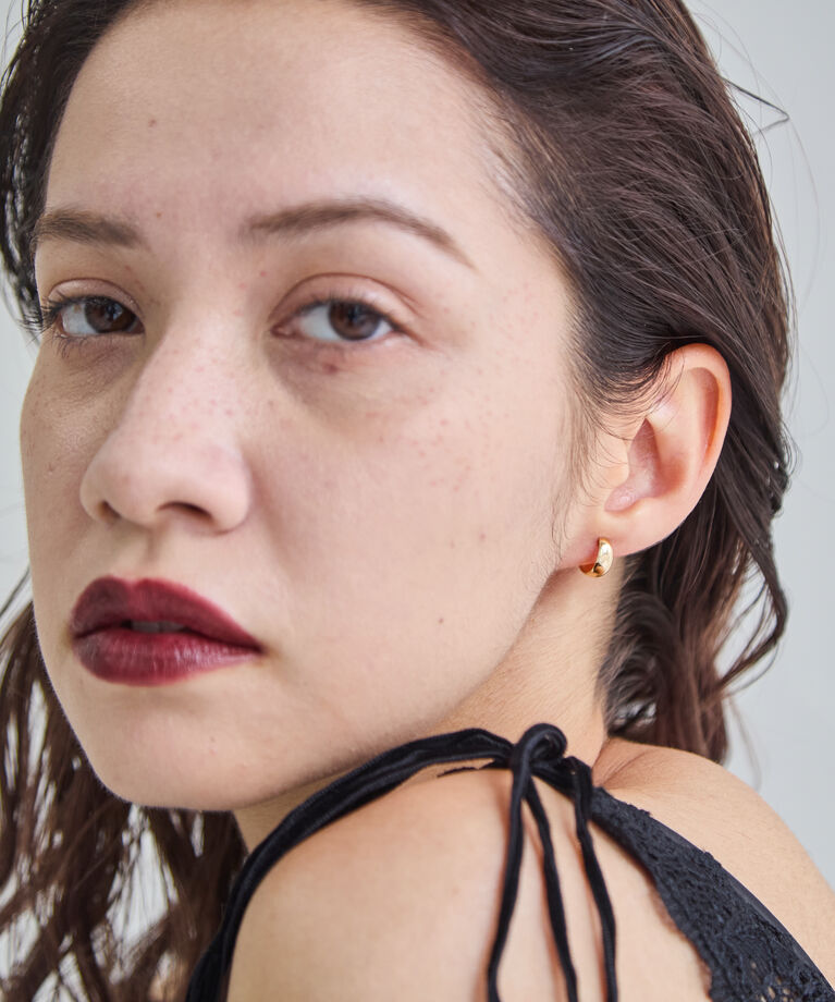 JUPITER「【WEB限定】K10プランプフープピアス/ユニセックス/ゴールド」|ピアス|ゴールド