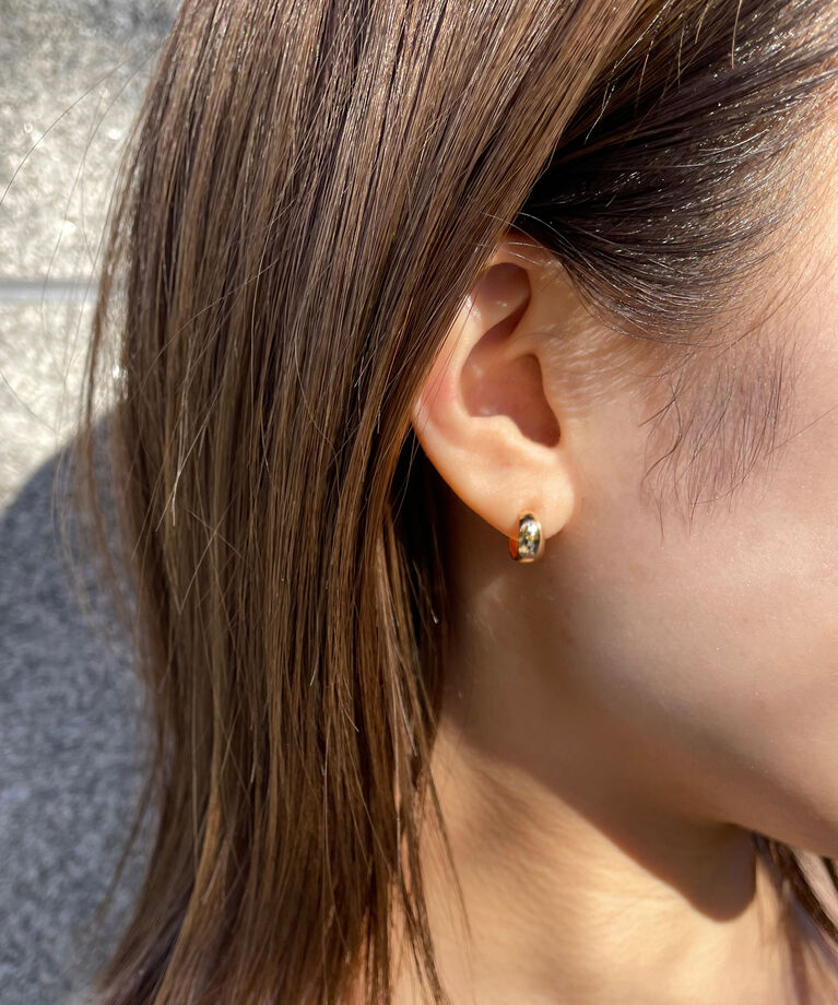 JUPITER「【WEB限定】K10プランプフープピアス/ユニセックス/ゴールド」|ピアス|