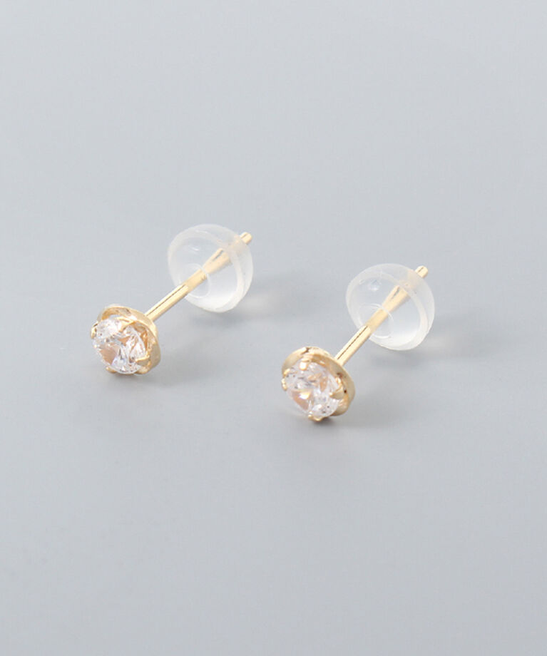 Phoebe「【K10】ローズバットピアス／BOXつき」|ピアス|クリア