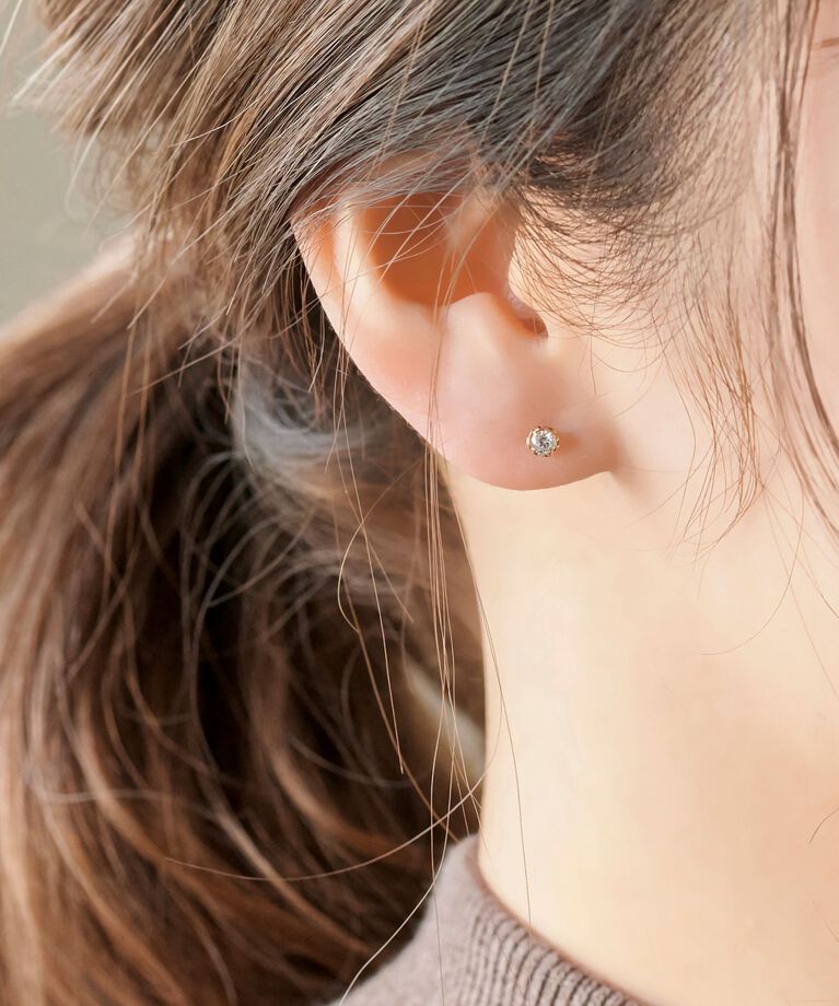 Phoebe「【K10】ローズバットピアス／BOXつき」|ピアス|