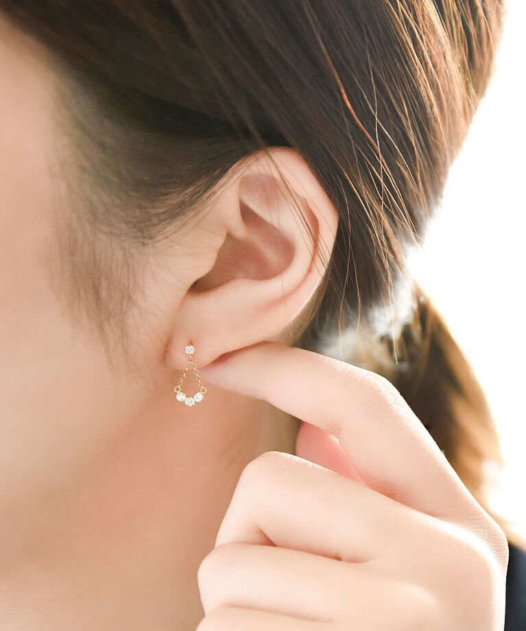 Phoebe「【K10】スウィングビジューピアス／BOX＆ショッパーつき」|ピアス|
