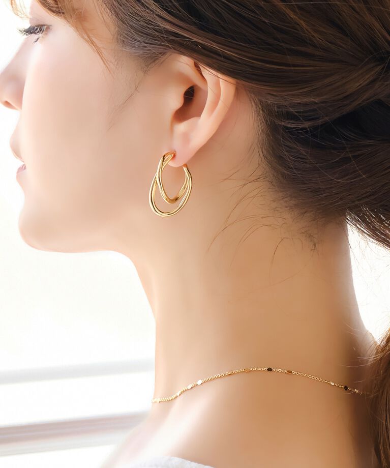 Phoebe「フィーリングラインフープピアス」|ピアス|