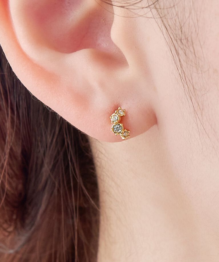 Phoebe「【金属アレルギー対応】ミーティアビジュースタッドピアス」|ピアス|