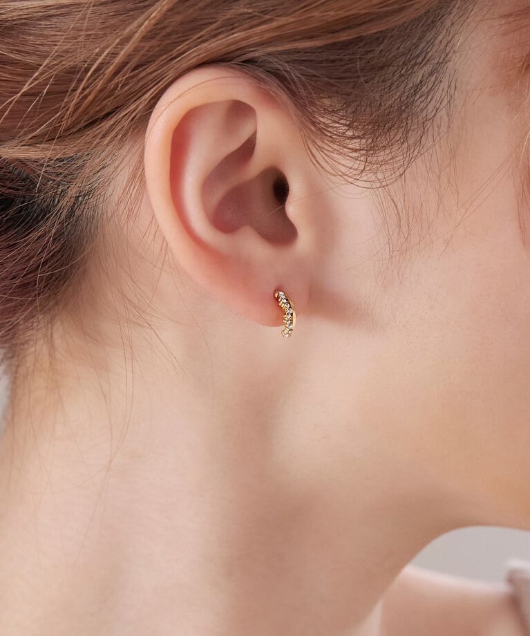 Phoebe「【金属アレルギー対応】ミルキーウェイピアス ゴールド」|ピアス|