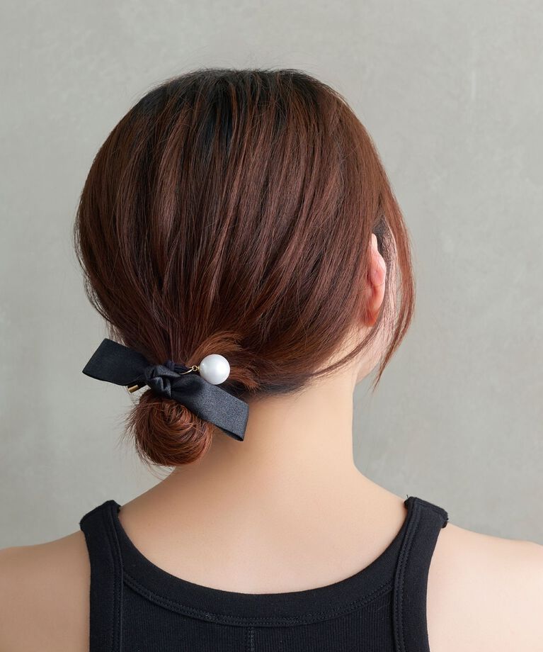 Phoebe「ビッグパールリボンヘアゴム」|ヘアゴム・シュシュ|
