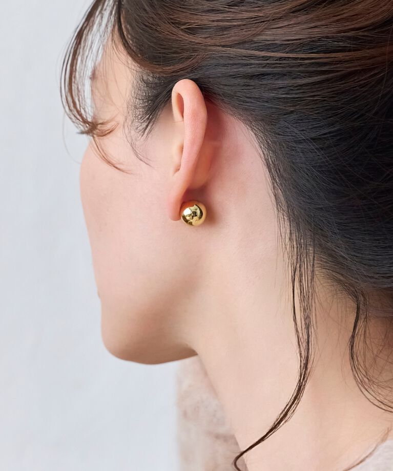 Phoebe「モードメタルビジューバックキャッチピアス」|ピアス|