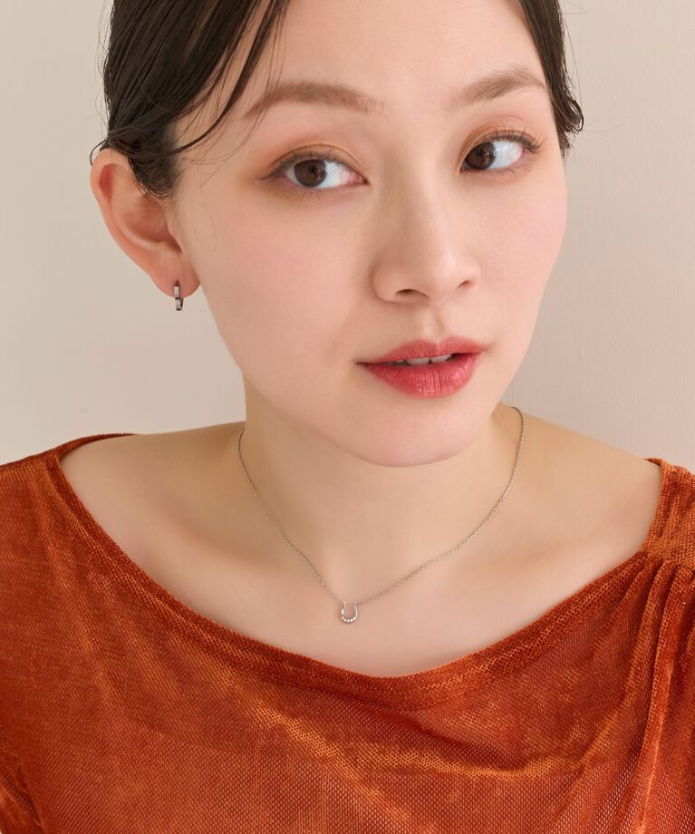 Phoebe「【金属アレルギー対応】リッチラインフォースシューネックレス　シルバー/サージカルステンレス」|ネックレス|