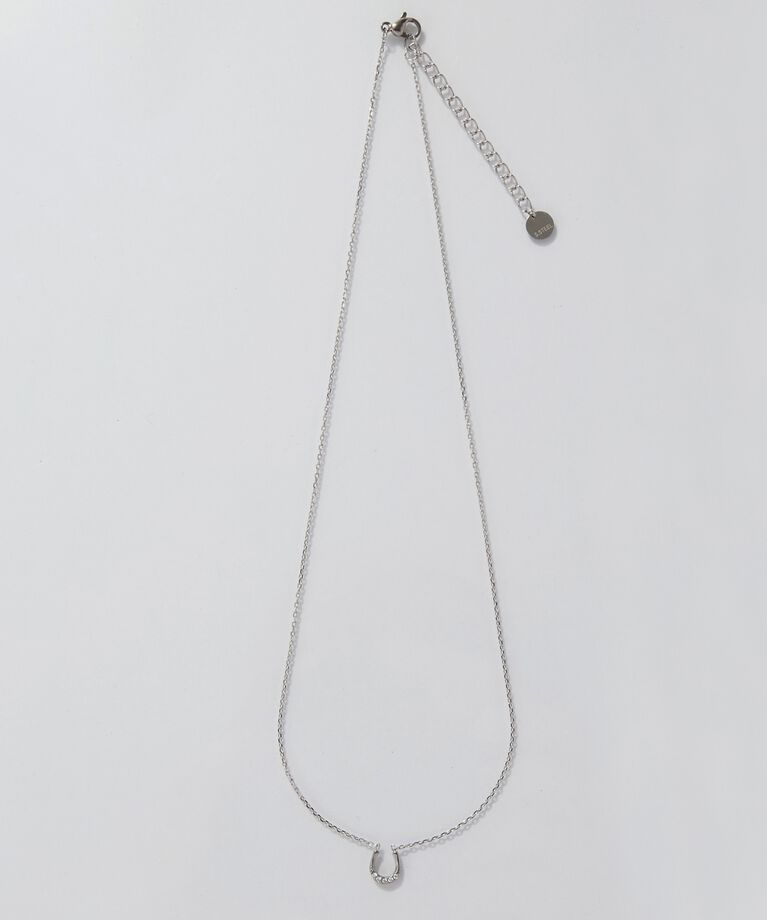 Phoebe「【金属アレルギー対応】リッチラインフォースシューネックレス　シルバー/サージカルステンレス」|ネックレス|
