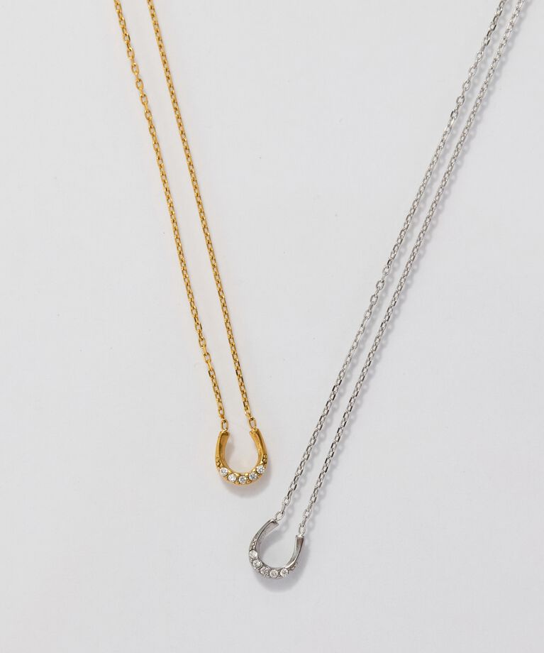 Phoebe「【金属アレルギー対応】リッチラインフォースシューネックレス　シルバー/サージカルステンレス」|ネックレス|