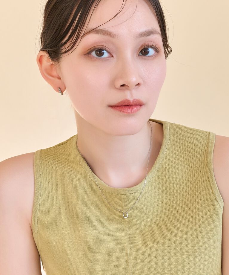 Phoebe「【金属アレルギー対応】リッチラインフォースシューネックレス　シルバー/サージカルステンレス」|ネックレス|