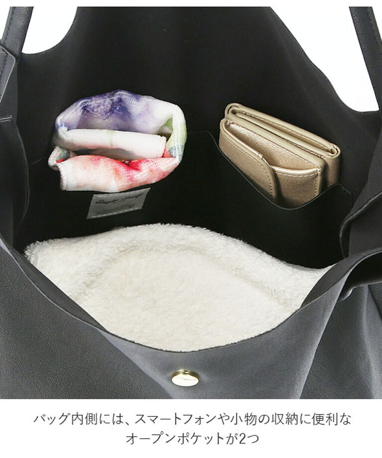 Legato Largo「レガートラルゴ トートバッグ 通販 レディース キャンバス 布 A4 大きめ 合皮 フェイクレザー」|トートバッグ|