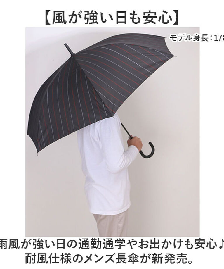 BACKYARD FAMILY「傘 メンズ 長傘 丈夫 通販 ジャンプ傘 耐風傘 雨傘 かさ カサ 耐風 ワンタッチ 7本骨」|傘|