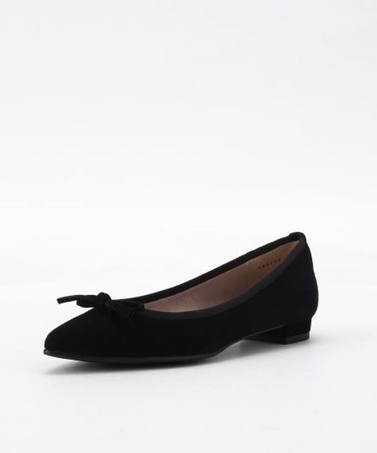 銀座かねまつ「LSDW2158SUEBLK 【本革】【防水】アクアベルポインテッドバレエパンプス【人気】」|パンプス|ブラック