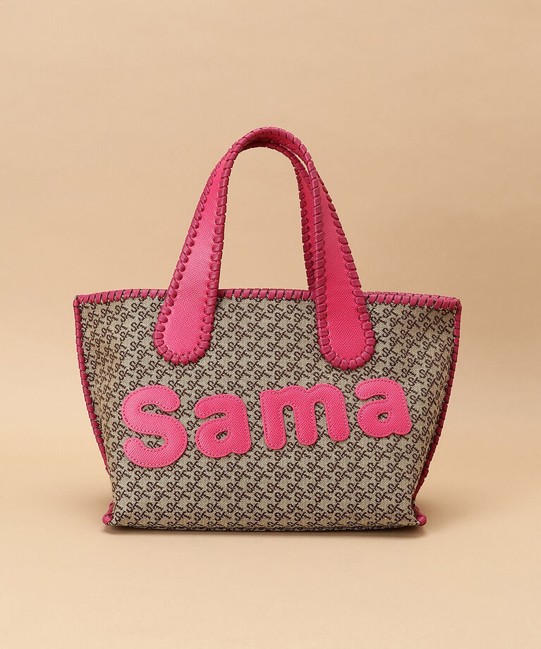 Samantha Thavasa「ST Jacquard サマタバトートバッグ」|トートバッグ|マゼンタ