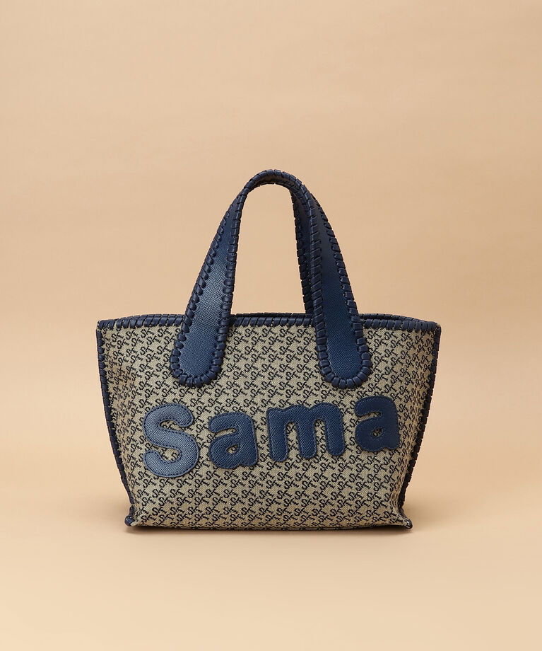 Samantha Thavasa「ST Jacquard サマタバトートバッグ」|トートバッグ|ネイビー