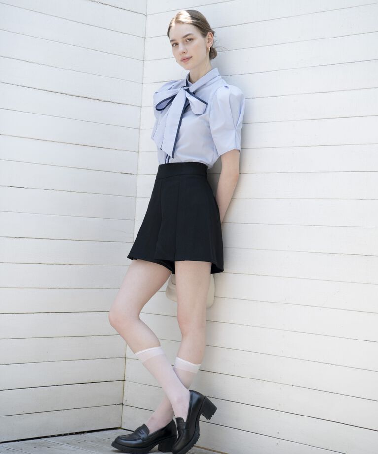 アンドクチュール「ブッチャーショートパンツ」|キュロット|